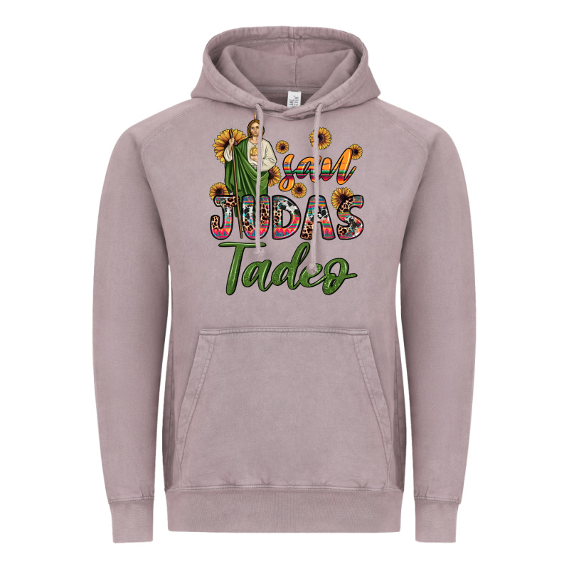 San Judas Tadeo Sunflower Vintage Hoodie by JahusDesignShop | Teevron