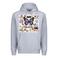 Heather Grey just breathe Premium Hoodie - JahusDesignShop