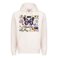 Pale Pink just breathe Premium Hoodie - JahusDesignShop