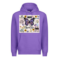 Purple just breathe Premium Hoodie - JahusDesignShop