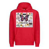 Red just breathe Premium Hoodie - JahusDesignShop
