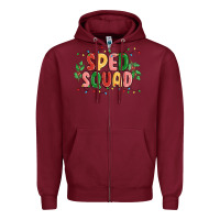 Burgundy sped squad Zipper Hoodie - MaliasSmallBusiness