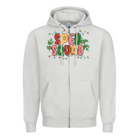 Dove Grey sped squad Zipper Hoodie - MaliasSmallBusiness