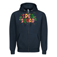 Navy sped squad Zipper Hoodie - MaliasSmallBusiness