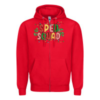 Red sped squad Zipper Hoodie - MaliasSmallBusiness
