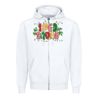 White sped squad Zipper Hoodie - MaliasSmallBusiness