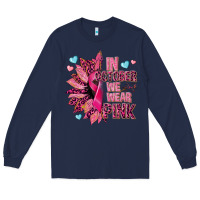 Navy In october we wear pink Long Sleeve Tee - NancyCooperArtShop