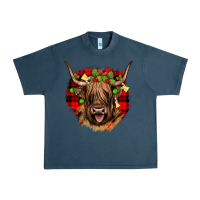 Midnight Navy highland cow  christmas Urban Heavy Tee - JahusDesignShop