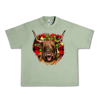 Oil Green highland cow  christmas Urban Heavy Tee - JahusDesignShop