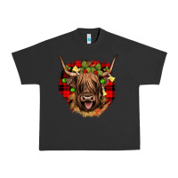 Pigment Black highland cow  christmas Urban Heavy Tee - JahusDesignShop