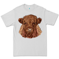 Dove Grey highland cow Premium Tee - RanaPortraitStore