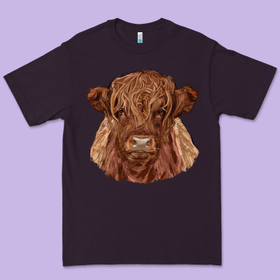 Highland Cow Premium Tee Designed By Ranaportraitstore