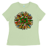 Matcha Leopard Christmas Sunflower Ladies Tee - RanaPortraitStore
