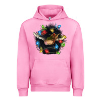Fuchsia Pink christmas black angus gnome Urban Hoodie - CowGirlArtShop