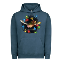 Pigment Midnight Navy christmas black angus gnome Urban Hoodie - CowGirlArtShop