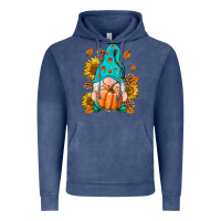 Vintage Denim Fall Gnome Vintage Hoodie - RanaPortraitStore