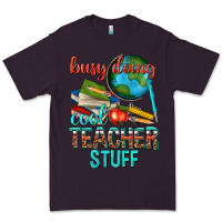 Plum busy doing cool teacher stuff Premium Tee - texasbilliewilder