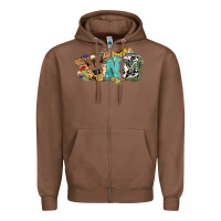 Chestnut one baby cow Zipper Hoodie - NancyCooperArtShop