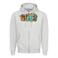 Dove Grey one baby cow Zipper Hoodie - NancyCooperArtShop