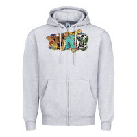 Heather Grey one baby cow Zipper Hoodie - NancyCooperArtShop