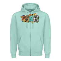 Seafoam one baby cow Zipper Hoodie - NancyCooperArtShop