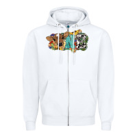 White one baby cow Zipper Hoodie - NancyCooperArtShop