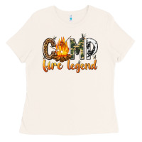 Bone camp fire legend with fire Ladies Tee - texasbilliewilder