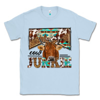 Dusty Blue cow junkie Classic Tee - NancyCooperArtShop