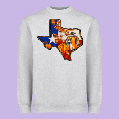 Texas Map Fall Heavyweight Sweatshirt Designed By Jahusdesignshop