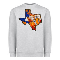Heather Grey texas map fall Heavyweight Sweatshirt - JahusDesignShop