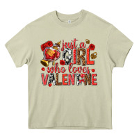 Mossy just a girl who loves valentine Heavy Core Tee - texasbilliewilder