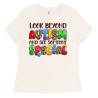Bone look beyond autism and see someone special Ladies Tee - JahusDesignShop