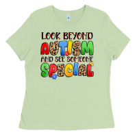 Matcha look beyond autism and see someone special Ladies Tee - JahusDesignShop