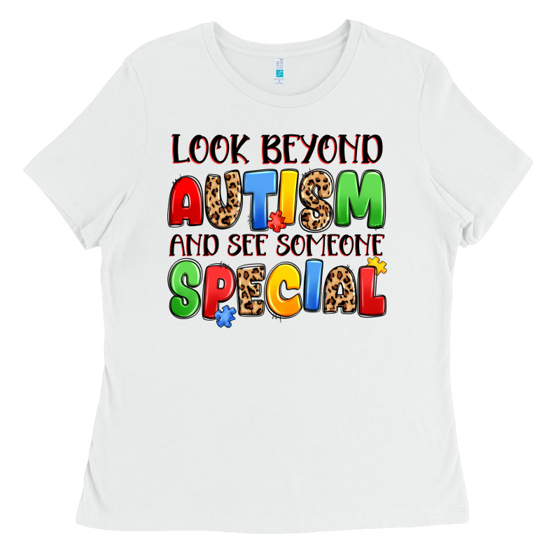 Look Beyond Autism And See Someone Special Ladies Tee by JahusDesignShop | Teevron