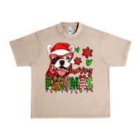 French Oak merry pawmas christmas french bulldog Urban Heavy Tee - Jasminsmagicworld