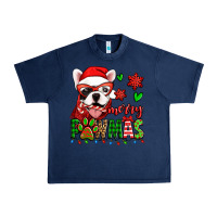 Navy merry pawmas christmas french bulldog Urban Heavy Tee - Jasminsmagicworld