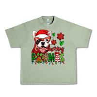 Oil Green merry pawmas christmas french bulldog Urban Heavy Tee - Jasminsmagicworld