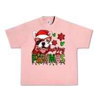 Salmon merry pawmas christmas french bulldog Urban Heavy Tee - Jasminsmagicworld
