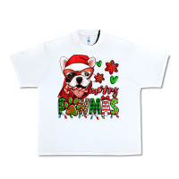 White merry pawmas christmas french bulldog Urban Heavy Tee - Jasminsmagicworld