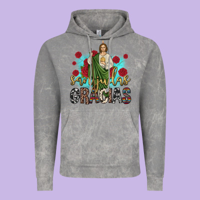 San Judas Gracias Vintage Hoodie Designed By Jahusdesignshop