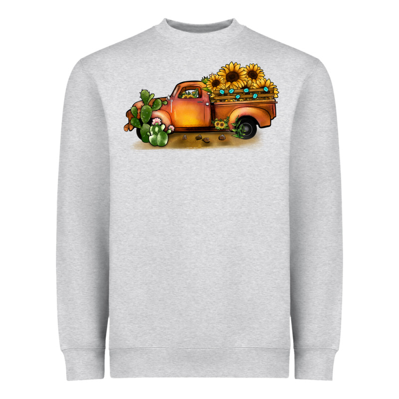 Sunflower Truck Heavyweight Sweatshirt by JahusDesignShop | Teevron