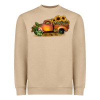 Mushroom sunflower truck Heavyweight Sweatshirt - JahusDesignShop