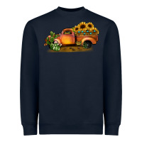 Navy sunflower truck Heavyweight Sweatshirt - JahusDesignShop