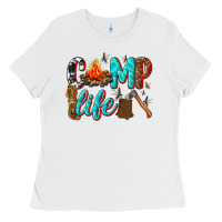 White camp life Ladies Tee - texasbilliewilder