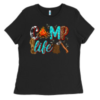 Black camp life Ladies Tee - texasbilliewilder