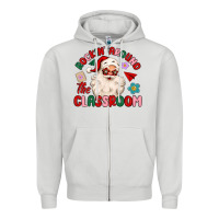 Dove Grey rockin around the classroom Zipper Hoodie - MaliasSmallBusiness