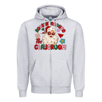 Heather Grey rockin around the classroom Zipper Hoodie - MaliasSmallBusiness