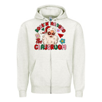 Oatmeal Heather rockin around the classroom Zipper Hoodie - MaliasSmallBusiness