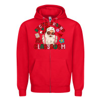 Red rockin around the classroom Zipper Hoodie - MaliasSmallBusiness