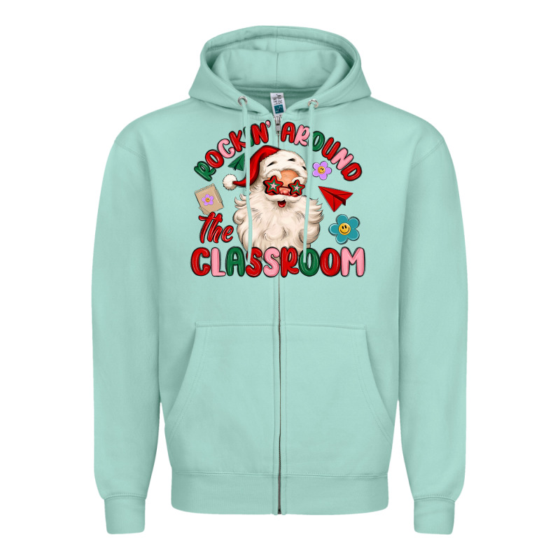Rockin Around The Classroom Zipper Hoodie by MaliasSmallBusiness | Teevron